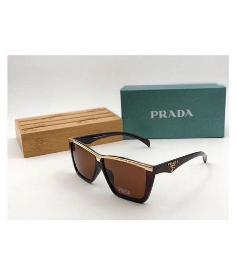 prada folded flat brown sunglasses